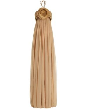 Alexis Mallorie Chiffon Halter Maxi Dress - Natural