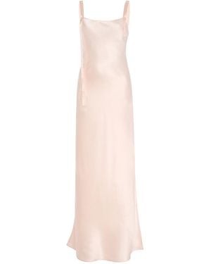 THE GARMENT Catania Silk Maxi Slip Dress - Pink