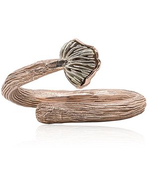 Bernard James Fungi Laccaria 14K And Rose Ring - White