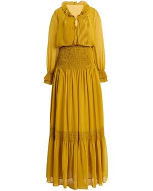 Alexis Tabitha Shirred Crepe Maxi Dress - Yellow