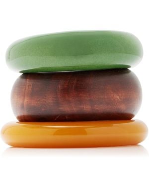 Ben-Amun Exclusive Set-of-three Bangles - Green