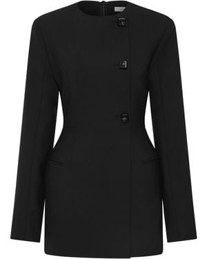 Rachel Gilbert Finley Wool-Blend Mini Dress - Black