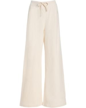 ÉTERNE Cotton Wide-leg Joggers - White