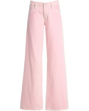 FRAME The Rigid Low-Rise Flared-Leg Jeans - Pink