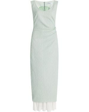 Anna Quan Olivia Crinkled Cotton-blend Maxi Dress - White