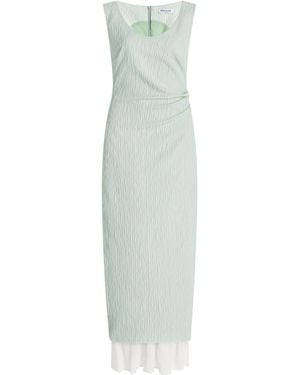 Anna Quan Olivia Crinkled Cotton-blend Maxi Dress - White