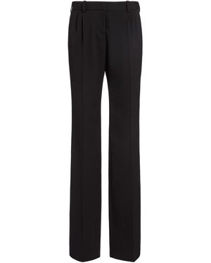 Balenciaga Stretch Wool Twill Straight-Leg Trousers - Black