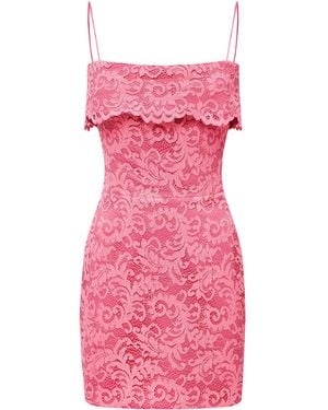 Rasario Lace Mini Dress - Pink