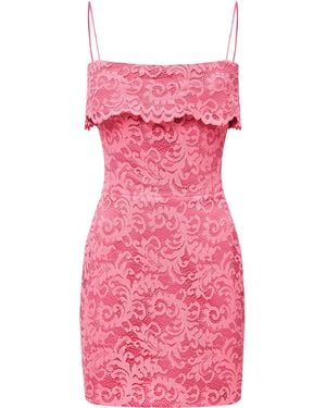 Rasario Lace Mini Dress - Pink