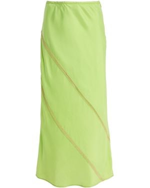 DIOTIMA Tobago Embroidered Silk Skirt - Green
