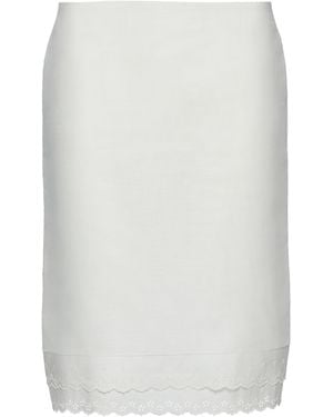 Magda Butrym Lace-Trimmed Cotton-Blend Pencil Skirt - White