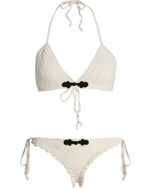 THE GARMENT Plage Pointelle-Knit Organic Cotton Bikini - White