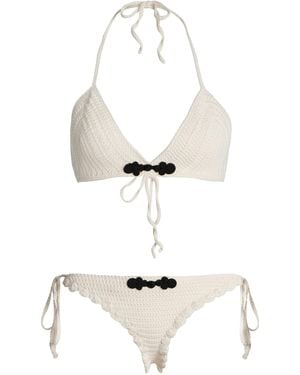 THE GARMENT Plage Pointelle-Knit Organic Cotton Bikini - White