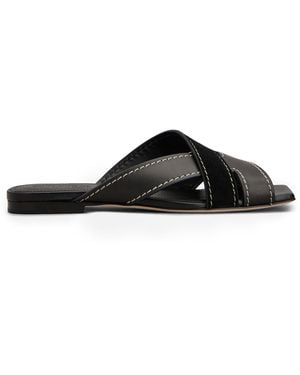 Tod's Leather Sandals - Black