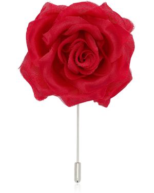 KHAITE Frankie Floral Organza Brooch - Blue