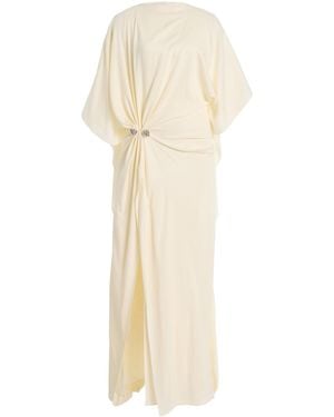 Brandon Maxwell The Lucia Crepe Maxi Dress - White