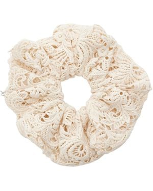 Lelet Esme Crocheted Cotton Scrunchie - White