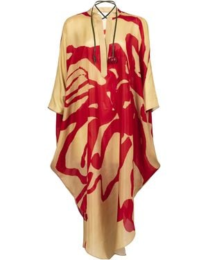 Silvia Tcherassi Elea Silk Habutai Tunic - Red