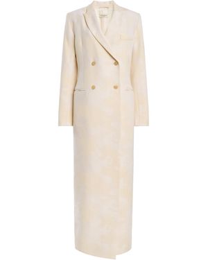Kallmeyer Plamer Wool Jacquard Coat - Natural