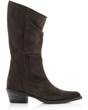 KHAITE Clive Suede Knee Boots - Brown