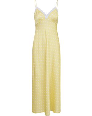 LoveShackFancy Manuela Sheer Maxi Dress - Yellow