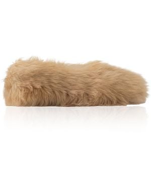 Hvoya Fur-Fur Ballet Flats - Natural