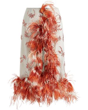16Arlington Flora Feathered Pencil Skirt