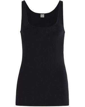 TOTEME Compact Knit Tank - Black