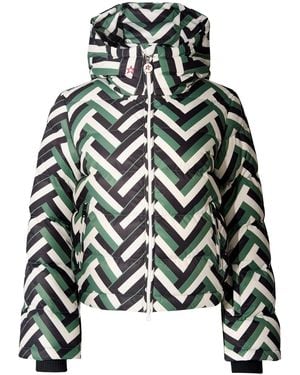 Perfect Moment Polar Flare Iii Printed Down Ski Jacket - White