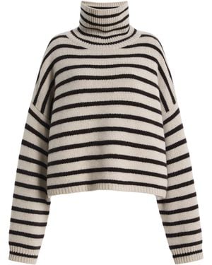 Lisa Yang Zerlina Striped Cashmere Jumper - White