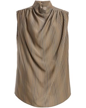 Kallmeyer Penny Draped Top - Brown