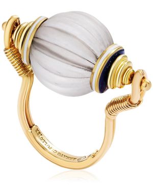 RENATO CIPULLO Rock Crystal Bocce 18K Crystal Ring - Metallic