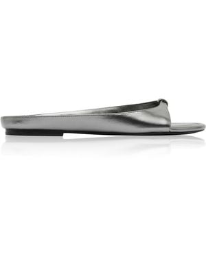 St. Agni 90's Round Toe Ballet Flat - White