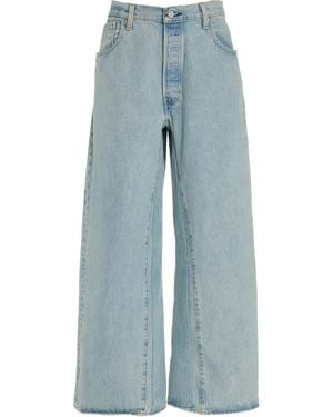 Sea Elena Reworked Drop-rise Wide-leg Jeans - Blue