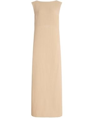 Matteau Open-Back Crepe Maxi Dress - Natural