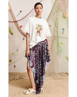 ALÉMAIS Dolores Sequined Midi Skirt - Natural