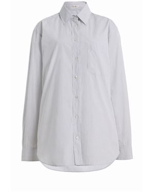The Row Gavina Cotton Poplin Shirt - White