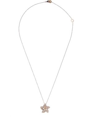 Harakh Frangipani 18k Rose Gold Diamond Necklace - White