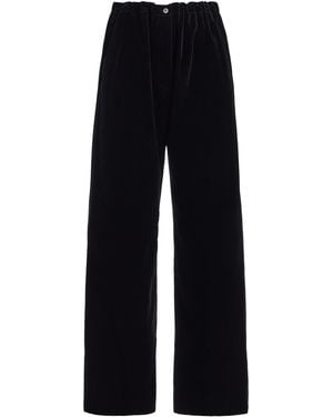 Colleen Allen Drawstring Velvet Pant - Black