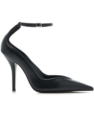 LUCASHEVA Barbara Leather Court Shoes - Black