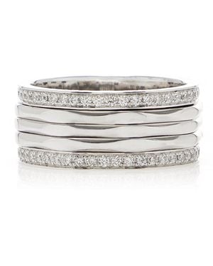 B.P. de Silva Jewellers Horizon Continum 18K Diamond Spinner Ring - White