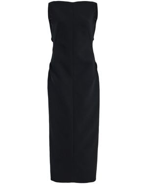 Maticevski Fervor Linen-Blend Midi Dress - Black
