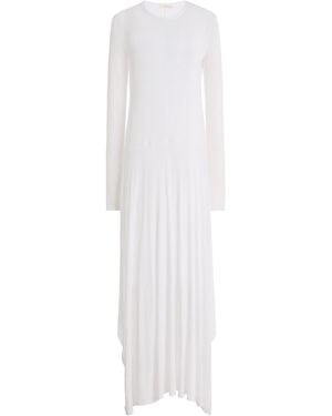 DIOTIMA Veil Asymmetric Cotton Maxi Dress - White