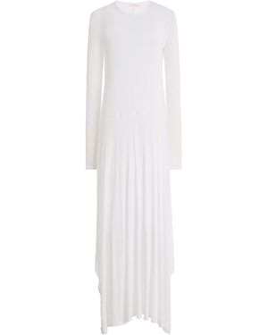 DIOTIMA Veil Asymmetric Cotton Maxi Dress - White