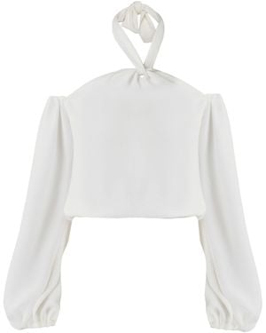 ANDRES OTALORA Me Nombras Silk Blouse - White