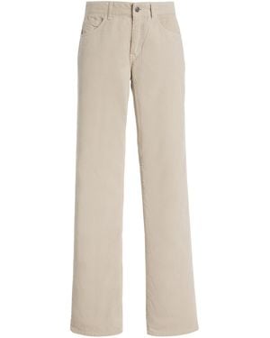 The Row Carlyl Corduroy Mid-Rise Straight-Leg Jeans - Natural