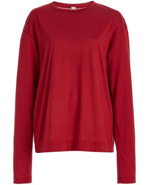 TOTEME Lyocell-cotton Top - Red
