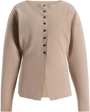 Birrot Lay2 Boatneck Cardigan - Natural