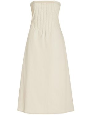 Marlies Grace Exclusive Lou Cotton-Blend Midi Dress - Natural