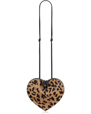 Alaïa Le Coeur Leopard-Print Pony Hair Bag - White